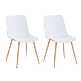 Set de 2 chaises Lindy en blanc