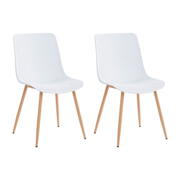 Set de 2 chaises Lindy en blanc