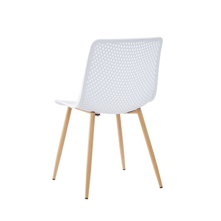 Set de 2 chaises Lindy en blanc