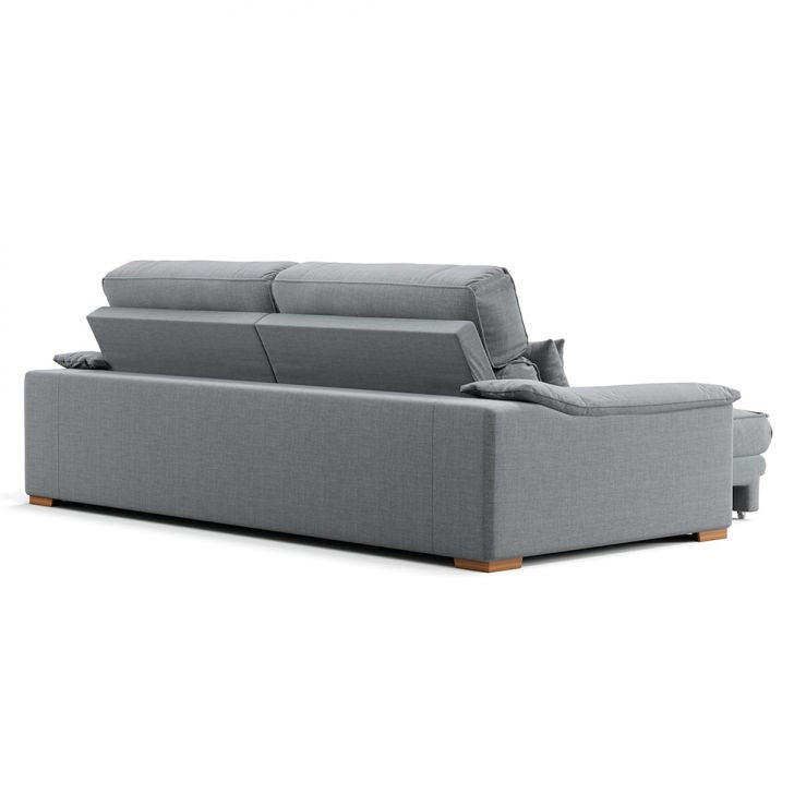 Canapé Lupin 3 places inclinable et fauteuil inclinable – Lin gris