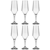 Set de 6 flûtes à champagne de 186 ml SM Buffet Nadir Figue