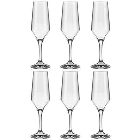 Set de 6 flûtes à champagne de 186 ml SM Buffet Nadir Figue