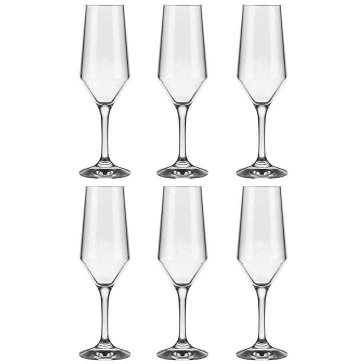 Set de 6 flûtes à champagne de 186 ml SM Buffet Nadir Figue