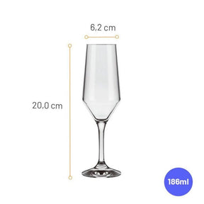 Set de 6 flûtes à champagne de 186 ml SM Buffet Nadir Figue