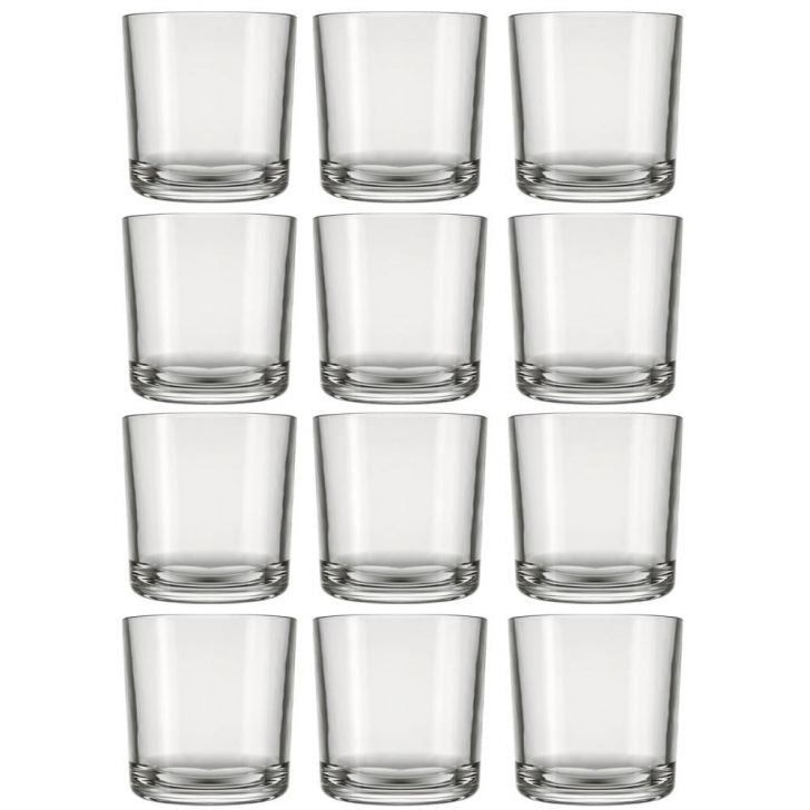 Set de 12 verres en verre pour whisky Bar Rocks de 265 ml Nadir