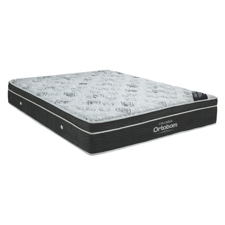 Ensemble de lit Box Suede avec matelas Nanolastic Exclusive (30x138x188) Queen Size – Gris