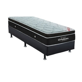 Ensemble de lit Box Cori avec matelas Elegant à ressorts ensachés (28x88x188) Simple – Noir