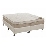 Ensemble de lit Box Light avec matelas Nanolastic Elegant à ressorts ensachés (27x158x198) Queen Size – Beige