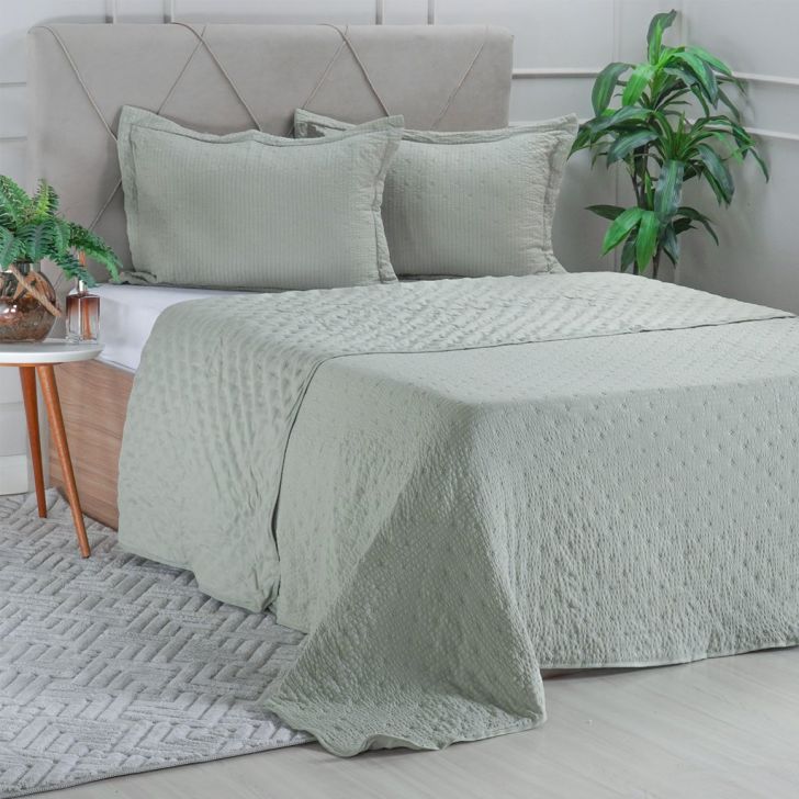 Ensemble de couette Santorini Queen Size – Ultra doux 220x240 – Olive