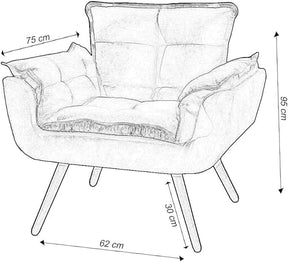 Ensemble Ágatha - Fauteuils + Ottoman | Élégance pour votre maison