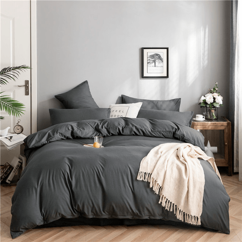 Ensemble de draps de luxe 4 pièces en 100% coton pur